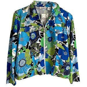 Draper’s & Damon’s Light Jacket with Pockets Floral Pattern Women's XL NWT NEW
